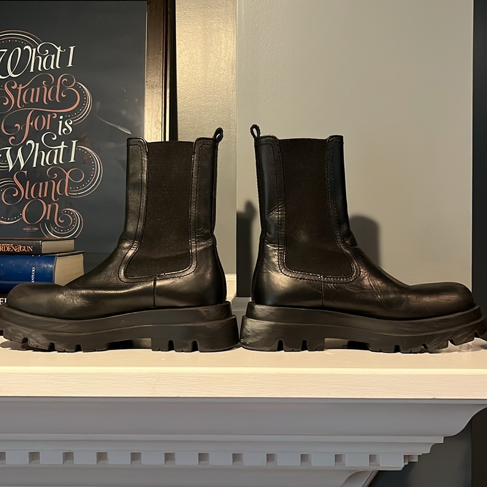 Twinset Leather Platform Chelsea Boots - Picture 6 of 10